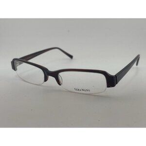 VERA WANG - 52-17-135 V121 BU Tortoise Half Rim Brown Glasses Frames